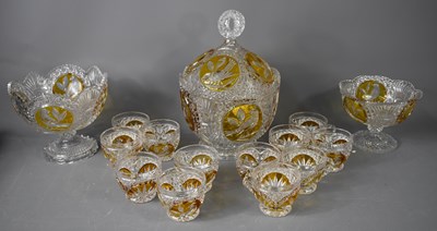 Lot 170 - A suite of 19th century Flash glasses,...