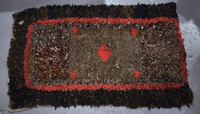 Lot 396 - A Crimean War rag rug, made with pieces of...