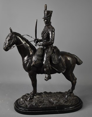 Lot 242 - JR Skeaping, bronze equine study of an officer...