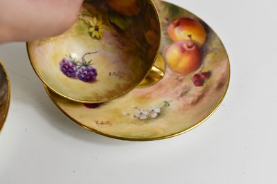 Lot 131 - A pair of Royal Worcester miniature cups and...