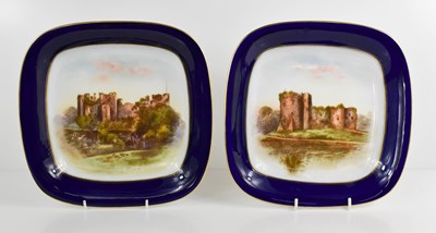 Lot 101 - A pair of Royal Worcester square dishes,...