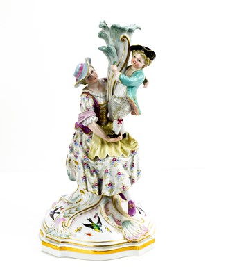 Lot 105 - A late 19th century Meissen porcelain figure...
