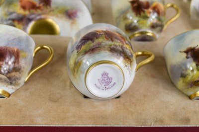 Lot 157 - A set of Royal Worcester cups and saucers, by...