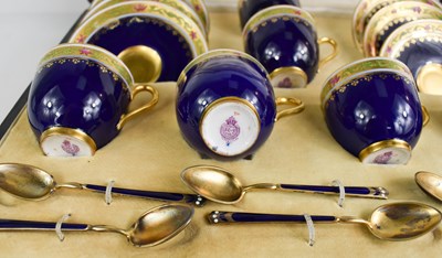 Lot 126 - A set of Royal Worcester coffee cups and...