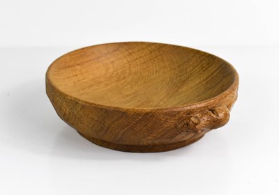 Lot 404 - A Robert Thompson 'Mouseman' oak nut bowl,...