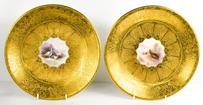 Lot 145 - A pair of Royal Worcester plates by JAS...
