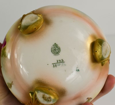 Lot 100 - A Royal Worcester pot pourri vase and cover,...