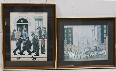 Lot 482 - Two LS Lowry prints, framed and glazed and...