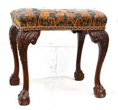 Lot 557 - A late 19th century mahogany stool in the...