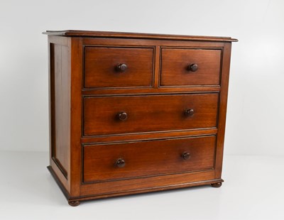 Lot 580 - A 19th century mahogany apprentice pieec chest...