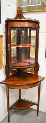 Lot 535 - An Edwardian rosewood and marquetry inlaid...