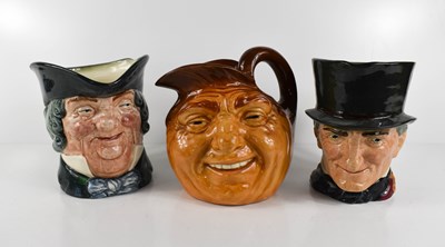 Lot 224 - Three Royal Doulton character jugs: John Peel,...