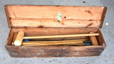 Lot 321 - A vintage Jaques of London croquet set in the...