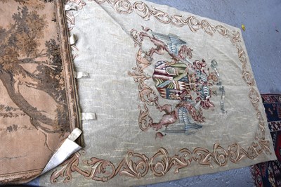 Lot 282 - Two medieval style wall tapestries, one...