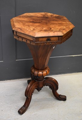 Lot 576 - A Victorian mahogany sewing table, with...