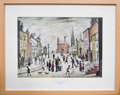 Lot 474 - LS Lowry: print, A Lancashire Village, 30 by...