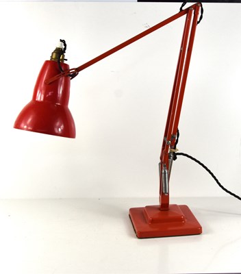 Lot 389 - A red anglepoise lamp by Herbert Terry & Sons.