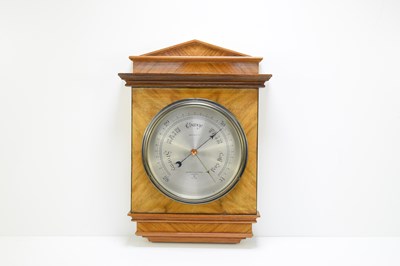 Lot 91 - A Walnut cased compensated barometer by...