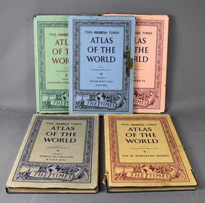 Lot 205 - The Times, Atlas of the World in five volumes,...