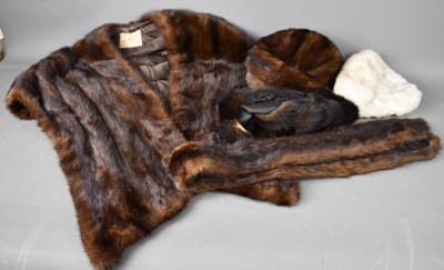 Lot 303 - A group of furs, including a mink stole and...