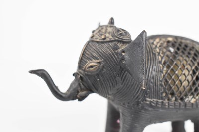 Lot 7 - A small bronze elephant pomander, possibly...