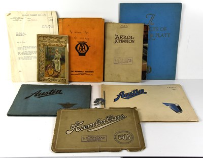 Lot 228 - A group of motoring related ephemera to...