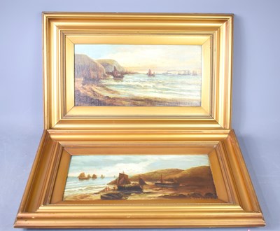 Lot 374 - A pair of 19th century style marine landscapes,...