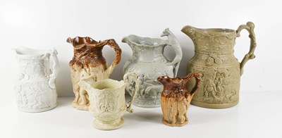 Lot 154 - Group of earthenware jugs