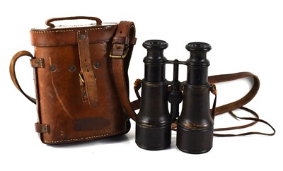 Lot 347 - A pair of WWI era binoculars the eye pieces...