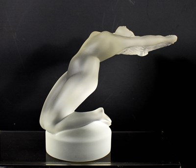 Lot 155 - A Lalique frosted glass paperweight figure...