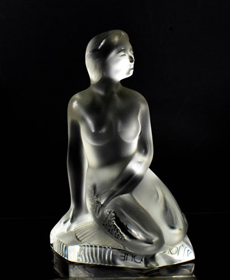 Lot 152 - A Lalique frosted glass paperweight figure...