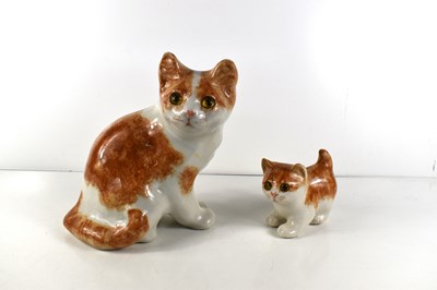 Lot 183 - Two Winstanley porcelain ginger cats,...