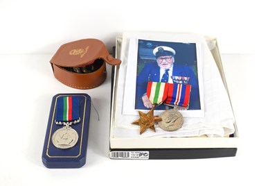 Lot 352 - A WWII medal group awarded to Leonard Claude...