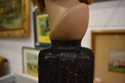 Lot 71 - An Art Deco style terracotta bust of a women...