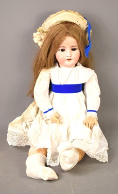 Lot 584 - A large Simon and Halberg bisque head doll...