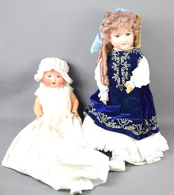 Lot 588 - Two vintage Armand Marseille bisque head dolls,...