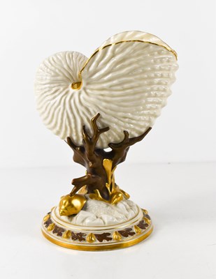 Lot 118 - A Royal Worcester nautilus shell spoon warmer,...